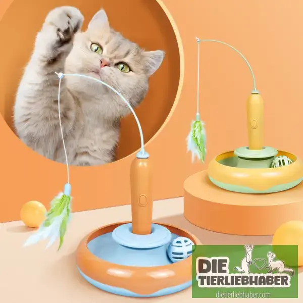 2 in 1 Katzenspielzeug mit Feder