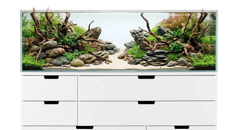 225L Aquarium 120x47x40cm (LxTxH) für IKEA Nordli - Versandkostenfrei!