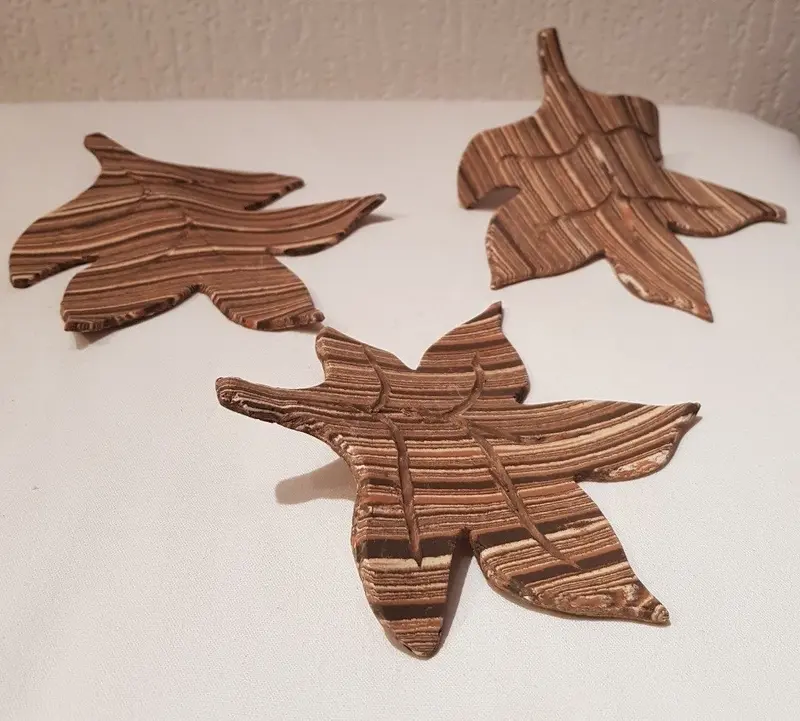 3x Ton Blatt Unterstand bunt 15cm Garnelen Höhle Versteck Blätter Unterschlupf
