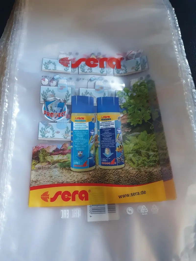 5 Sera Transportbeutel groß ca. 55x23cm Tüten Fischbeutel Pflanzen Beutel