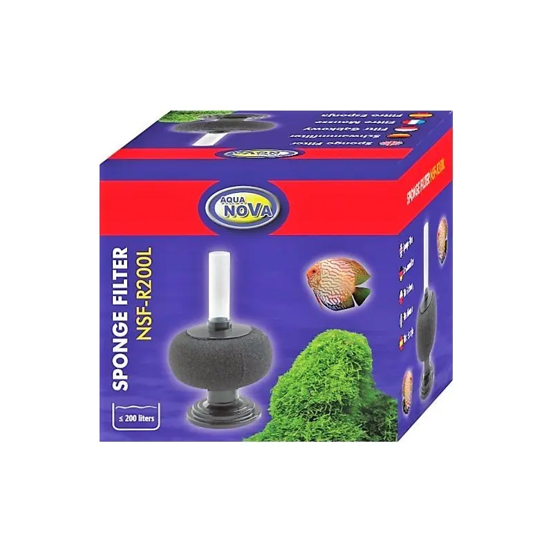 5x Aqua Nova Bio-Schwammfilter runde Form bis 200L HMF Filter Mattenfilter