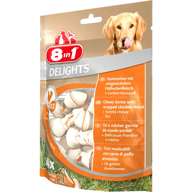 8in1 Delights Chicken Kauknochen XS 184 g