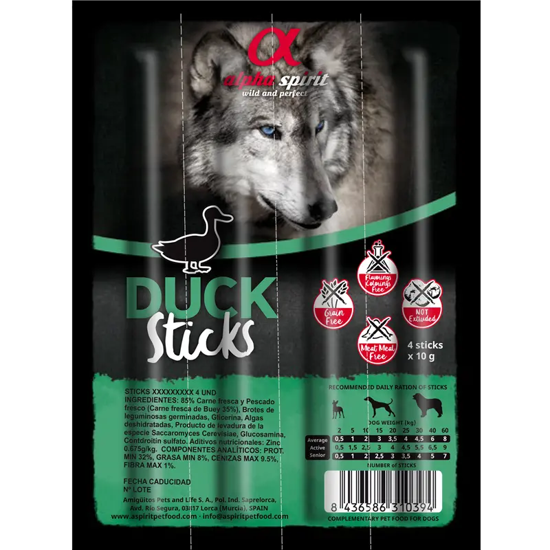 alpha spirit Ristra Stick Ente 40 g