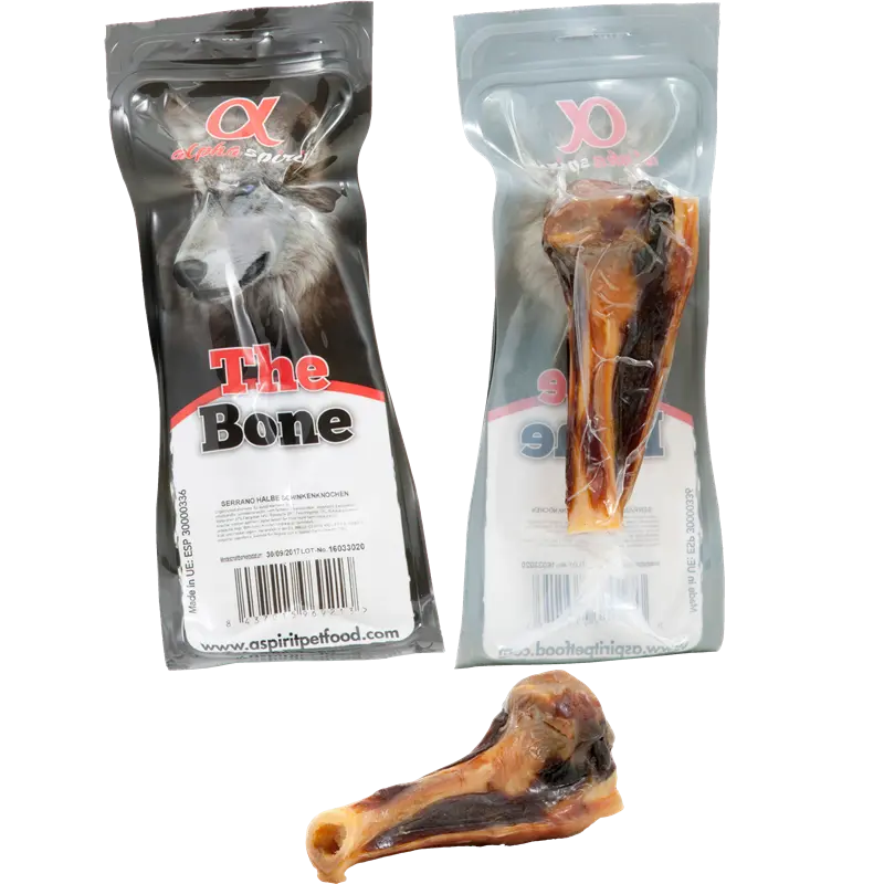 alpha spirit The Bone Serrano Schinkenknochen halb 150 g