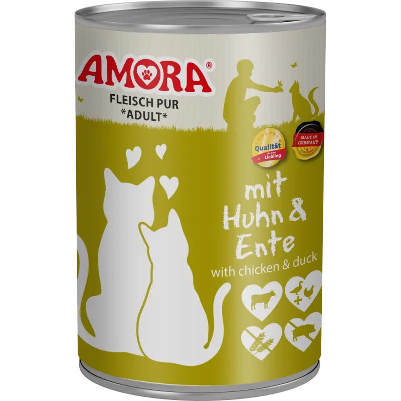 AMORA Fleisch Pur Adult Huhn & Ente 400 g
