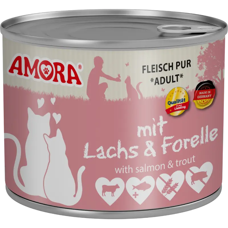 AMORA Fleisch Pur Adult Lachs & Forelle 200 g