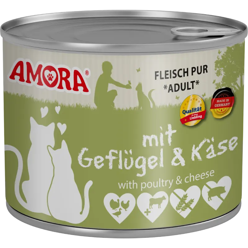 AMORA Fleisch Pur Geflügel & Käse 200 g