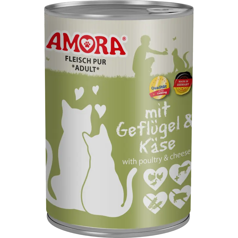 AMORA Fleisch Pur Geflügel & Käse 400 g