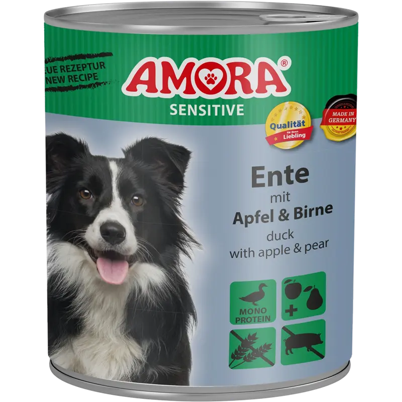 AMORA Sensitive Ente, Apfel & Birne 800 g