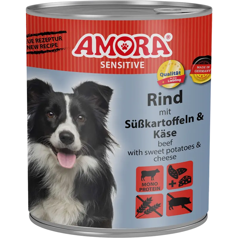 AMORA Sensitive Rind & Süßkartoffel 800 g
