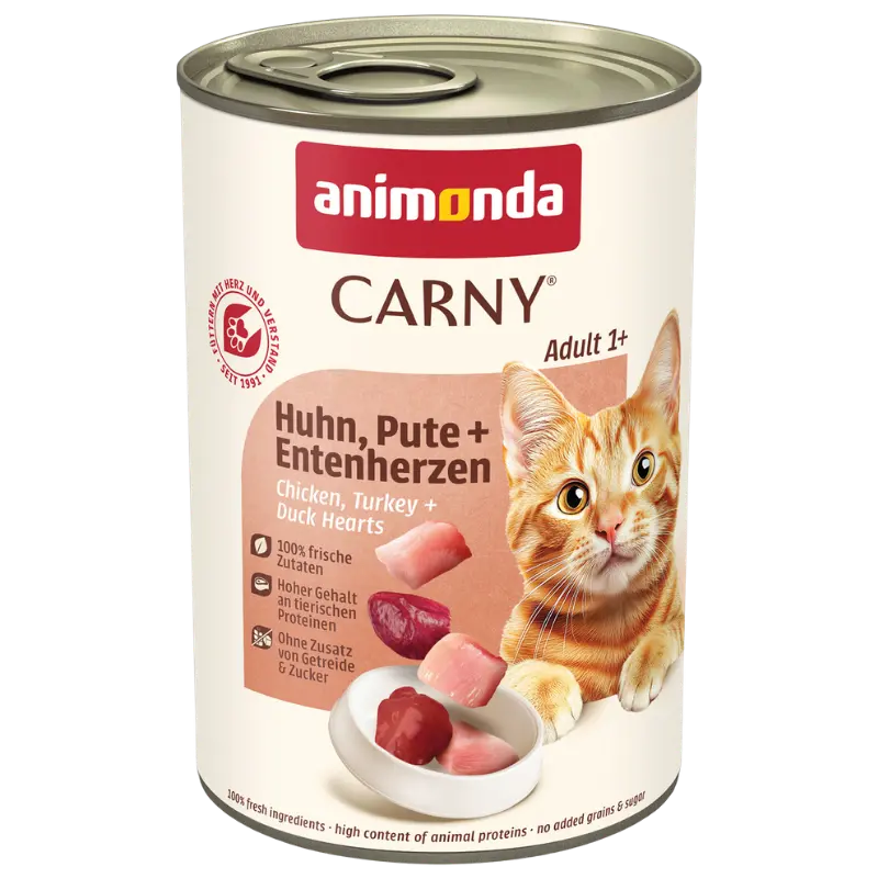 animonda Carny Huhn, Pute + Entenherzen 400 g