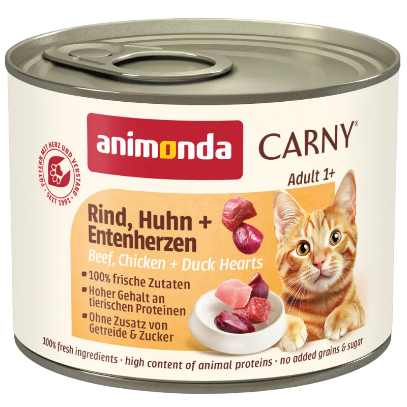 animonda Carny Rind, Huhn + Entenherzen 200 g