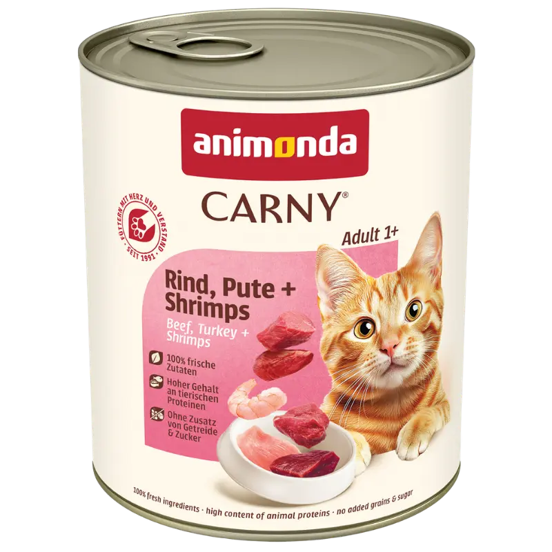 animonda Carny Rind, Pute + Shrimps 800 g