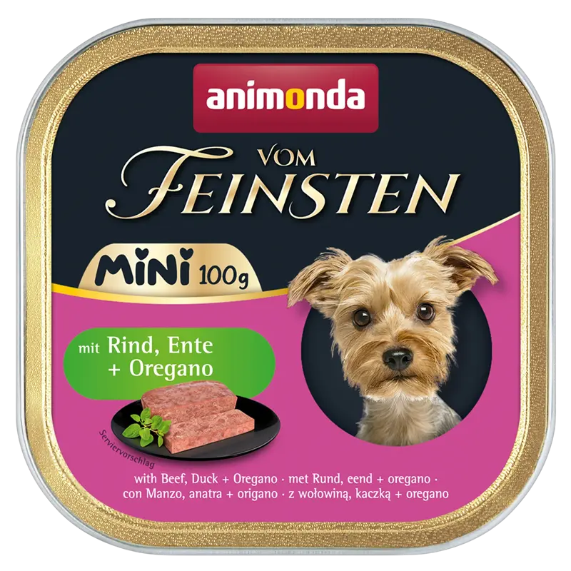 animonda Dog vom Feinsten Mini Adult Rind, Ente & Oregano 100 g