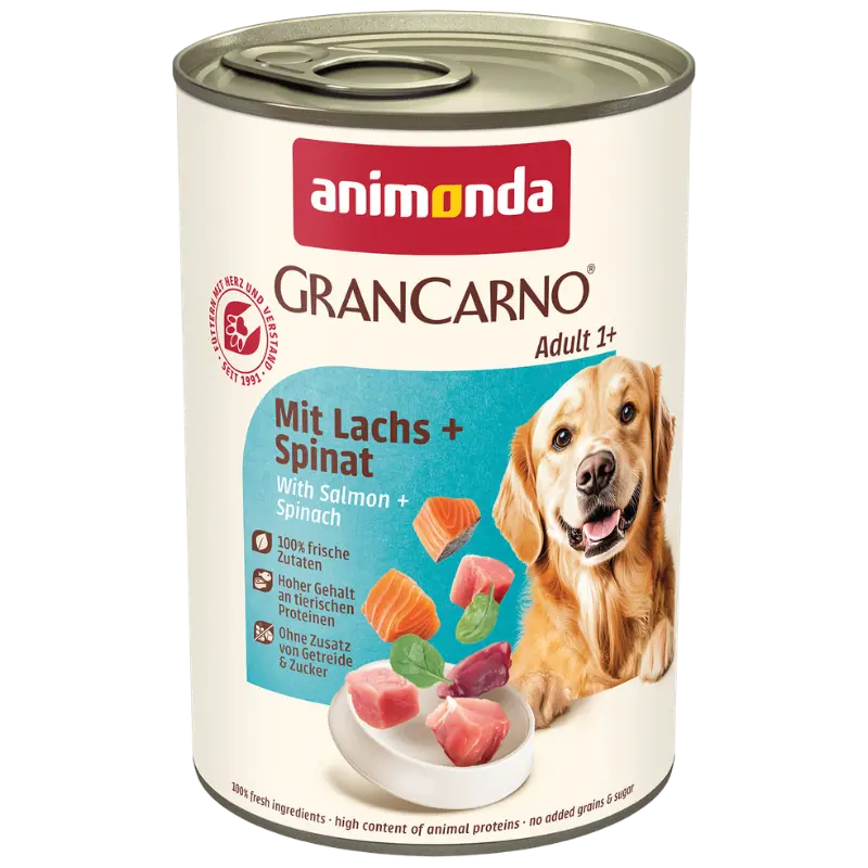 animonda GranCarno Adult mit Lachs & Spinat 400 g