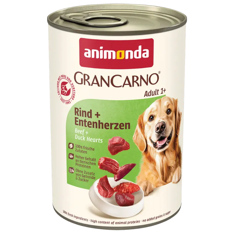animonda GranCarno Adult Rind + Entenherzen 400 g