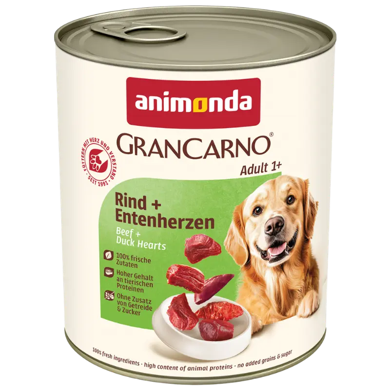 animonda GranCarno Adult Rind & Entenherzen 800 g
