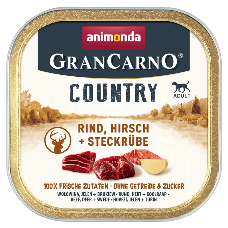 animonda GranCarno Country Rind, Hirsch & Steckrübe 150 g