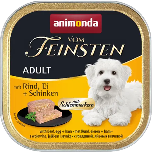 animonda Vom Feinsten Adult mit Schlemmerkern Rind, Ei + Schinken 150 g