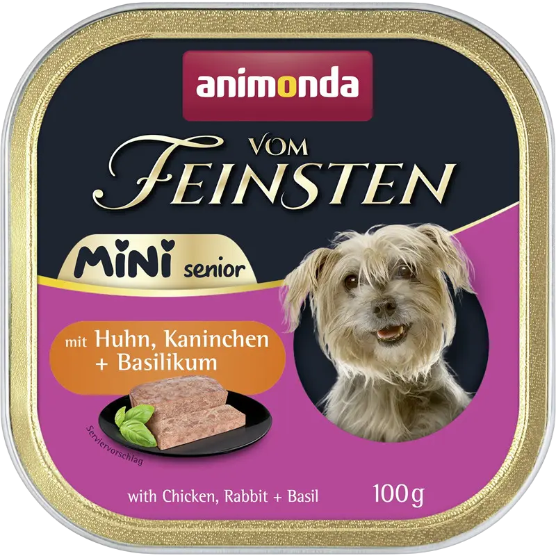 Animonda vom Feinsten Mini Senior mit Huhn, Kaninchen &  Basilikum 100 g