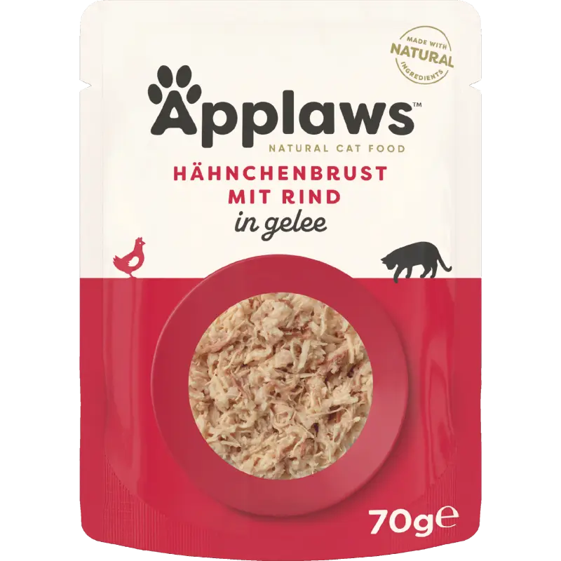 Applaws Cat Frischebeutel in Gelee Huhn & Rind 70 g