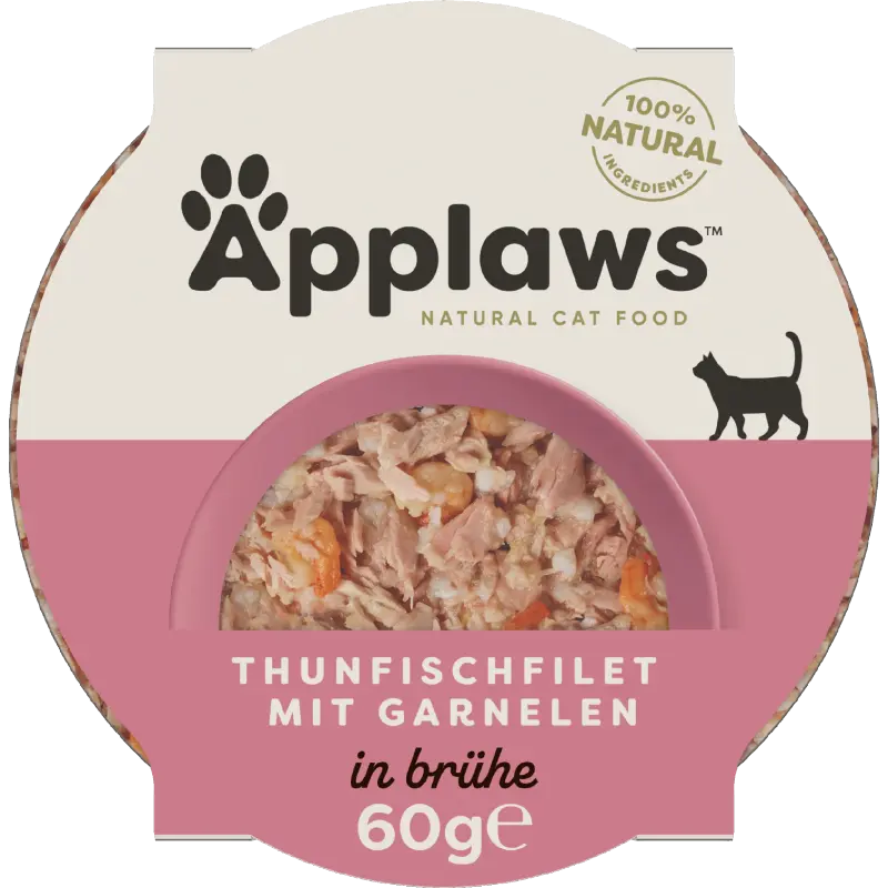 Applaws Natural Cat Pots luxuriöses Thunfischfilet & Garnelen 60 g