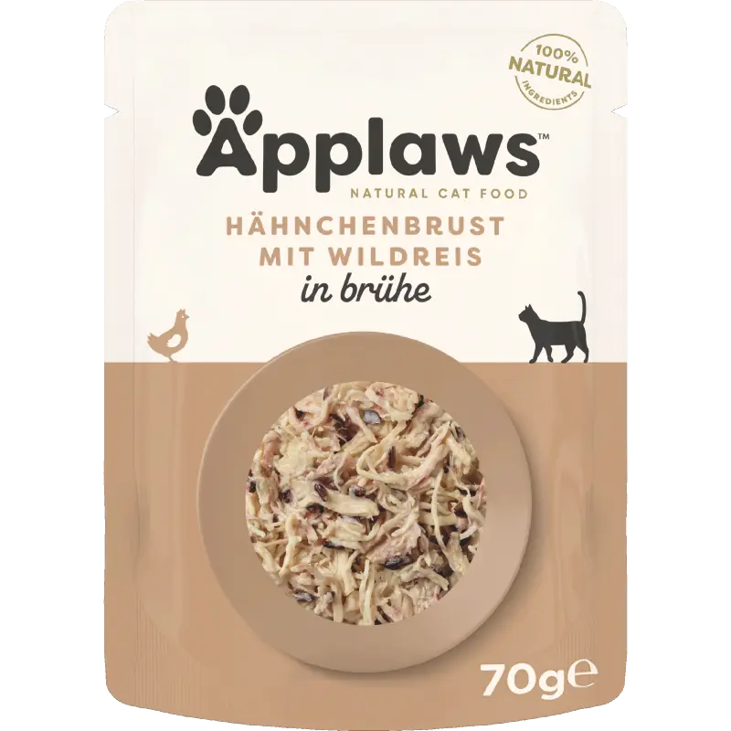 Applaws Natural Cat Pouches Hühnchenbrust & Wildreis 70 g