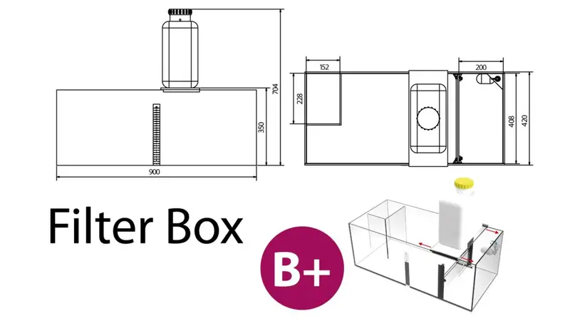 Aqua Medic Filter Box B+ Universalfilterbecken 90x42x34 cm (510.226)
