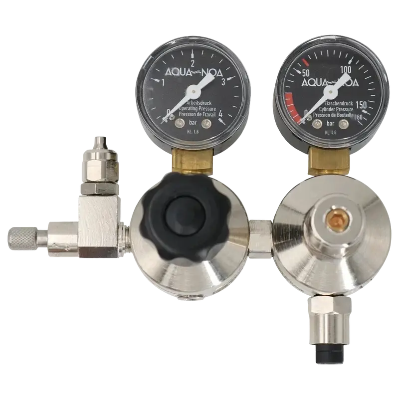 AQUA-NOA CO₂ Doppelkammer-Druckminderer Profi M
