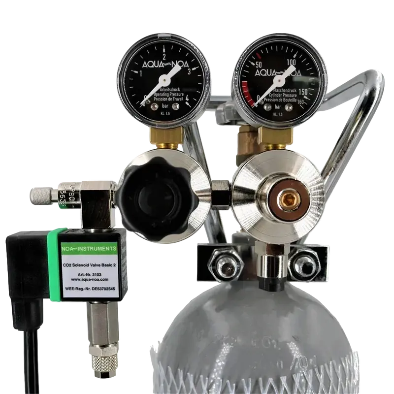 AQUA-NOA CO₂ Doppelkammer Druckminderer Profi MM+ mit Magnetventil