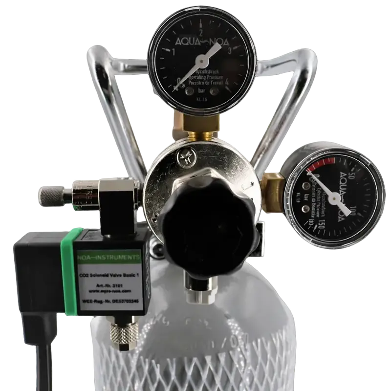 AQUA-NOA CO₂ Druckminderer Profi MV mit Magnetventil