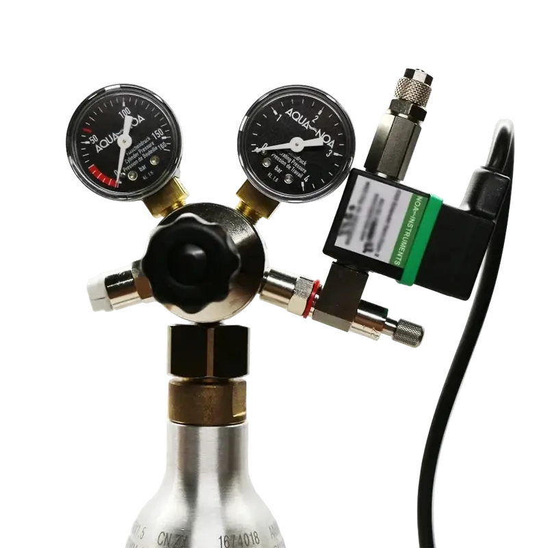 AQUA-NOA CO₂ Druckminderer Profi Soda MVR mit Magnetventil & Rückschlagventil