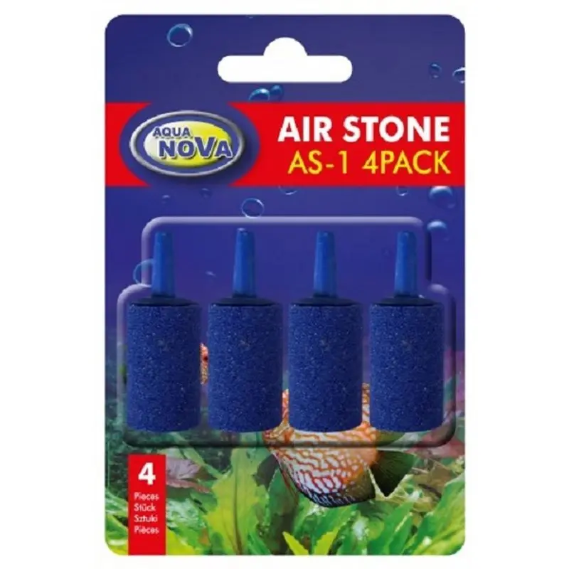 Aqua Nova 4er-Pack Ausströmerstein Sprudelstein Ausströmer 15x25mm blau TOP