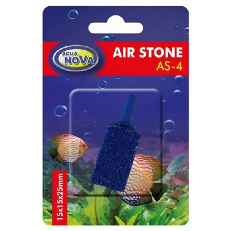 Aqua Nova Ausströmerstein Sprudelstein Ausströmer 15x25mm blau eckig Aquarium
