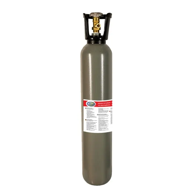 Aqua Nova Co2-Flasche 8 Liter grau - nachfüllbarer Co2 Zylinder Aquarium