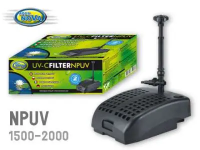 Aqua Nova NPU-1500 Teichpumpe mit 7W UVC – Filter & Springbrunnen