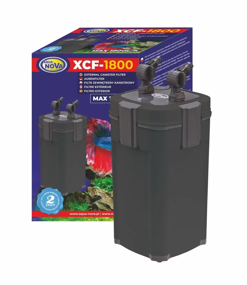Aqua Nova UV Aussenfilter für 500L Aquarium Außenfilter Filter 1800 l/h XCF-1800