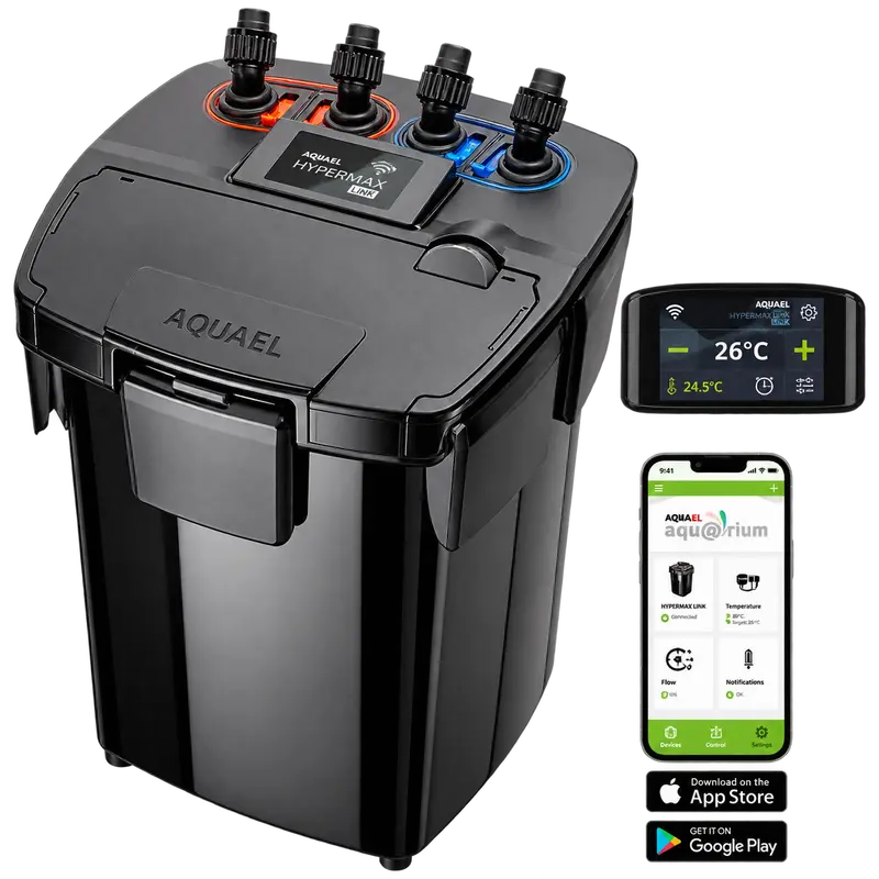 AQUAEL HYPERMAX Link Außenfilter mit Heizung & App-Steuerung