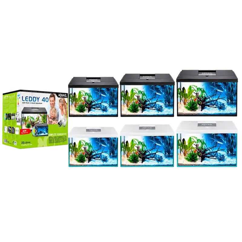 AQUAEL LEDDY DAY&NIGHT Aquarium-Set mit Abdeckung, Filter & Heizer