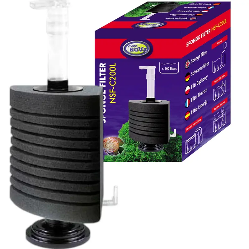 Aquanova NSF-C200L Eck-Schwammfilter für Aquarien bis 200 Liter