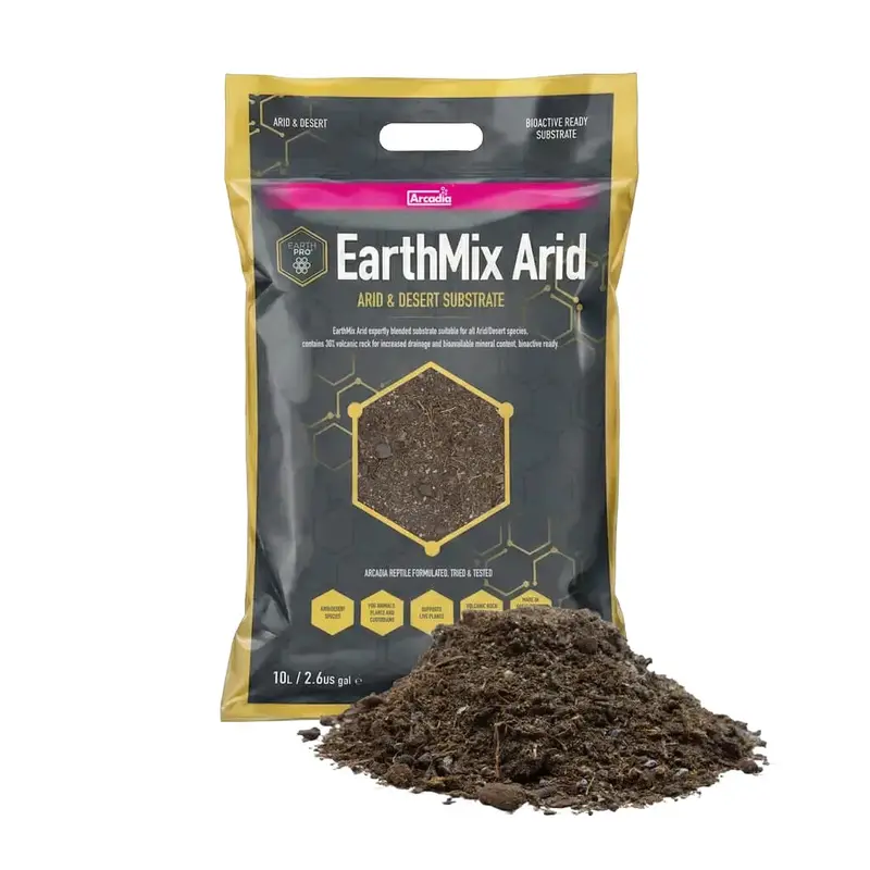 Arcadia EarthPro EarthMix Arid Substrat Spinnen 10 Liter Bodengrund Terrarium