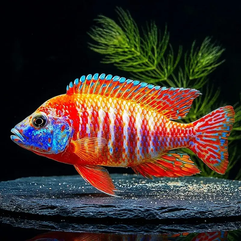 Aulonocara rubescens – Rubinroter Kaiserbuntbarsch