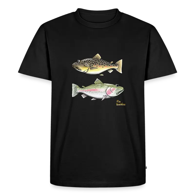 Bachforelle Regenbogenforelle Dublette T-Shirt - Männer - Bio-Qualität