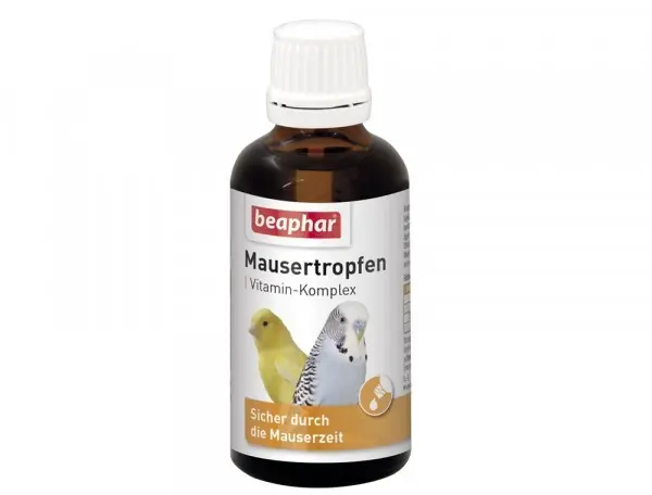Beaphar Mausertropfen 50ml - sicher durch die Mauserzeit Wellensittich Vögel
