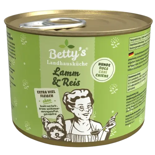 Bettys Landhausküche Hund Dose Lamm & Reis 200 g