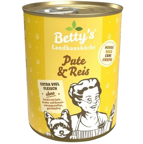 Bettys Landhausküche Hund Dose Pute & Reis 400 g