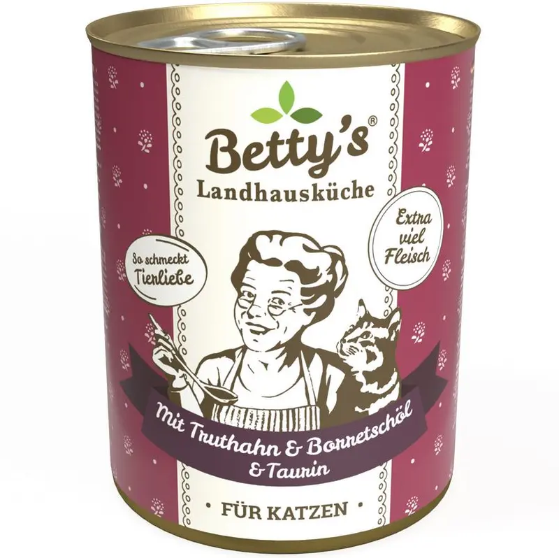 Bettys Landhausküche Katze Dose Truthahn & Borretschöl 400g