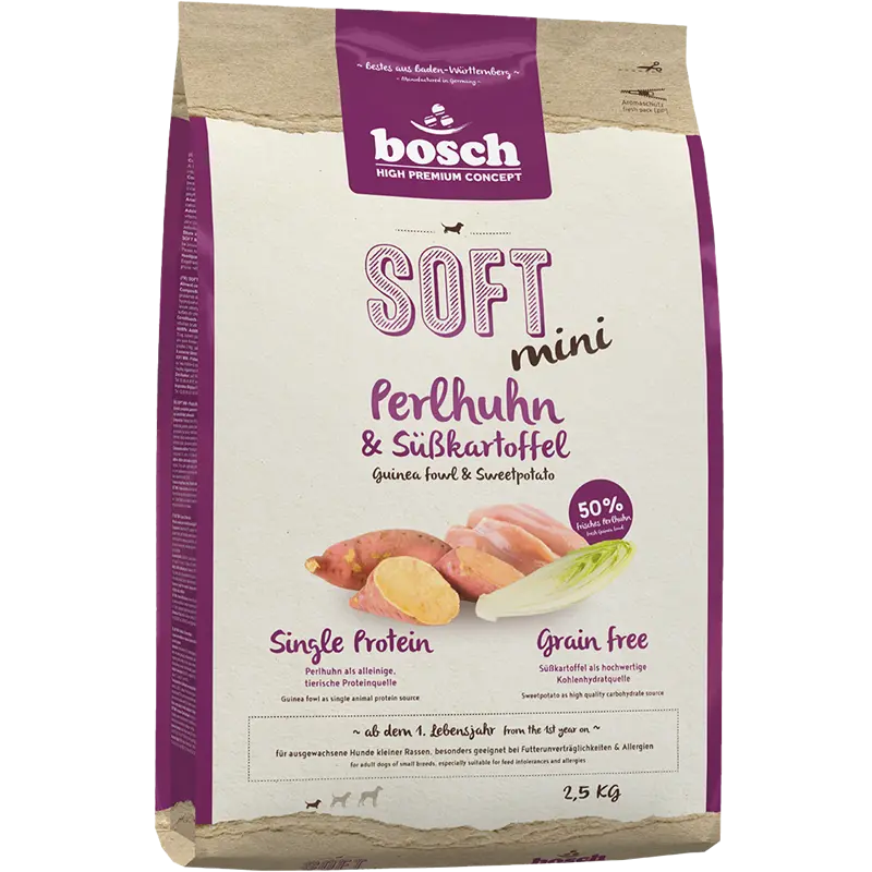 bosch HPC Soft Mini mit Perlhuhn & Süßkartoffel