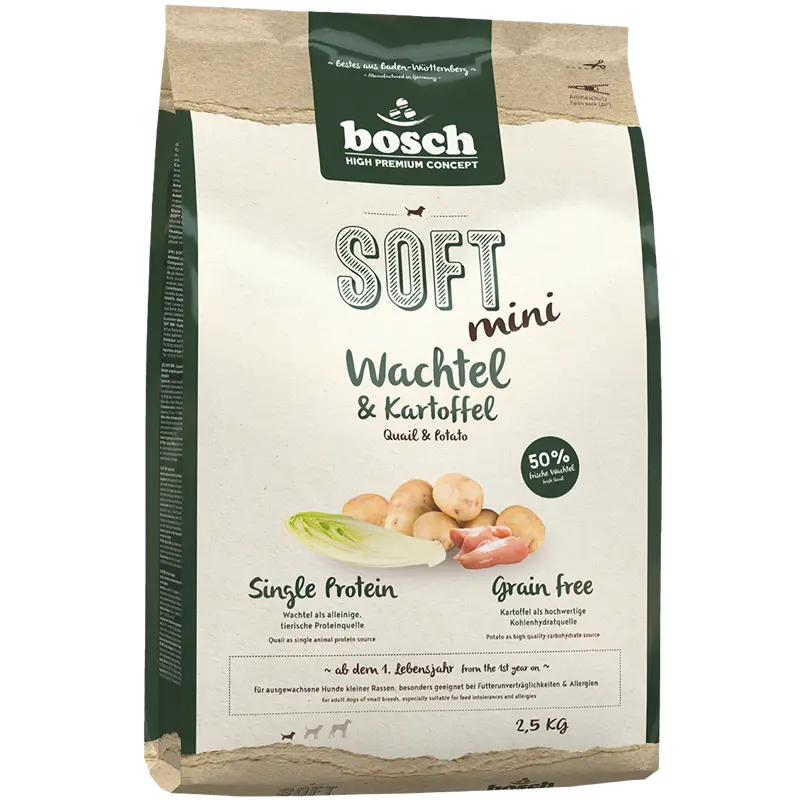 bosch HPC Soft Mini mit Wachtel & Kartoffel