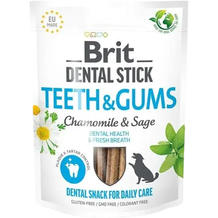 Brit Dog Snack Dental Stick Teeth & Gums - Chamomile & Sage 251 g
